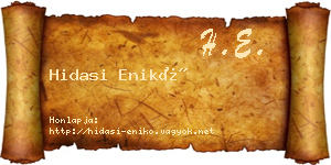 Hidasi Enikő névjegykártya